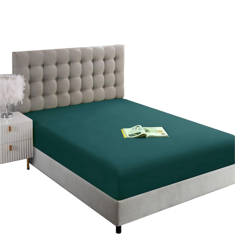 Deep Pocket Fitted Sheet,Blue Green Full Fitted Sheet Only,Hotel Luxury 1500 B