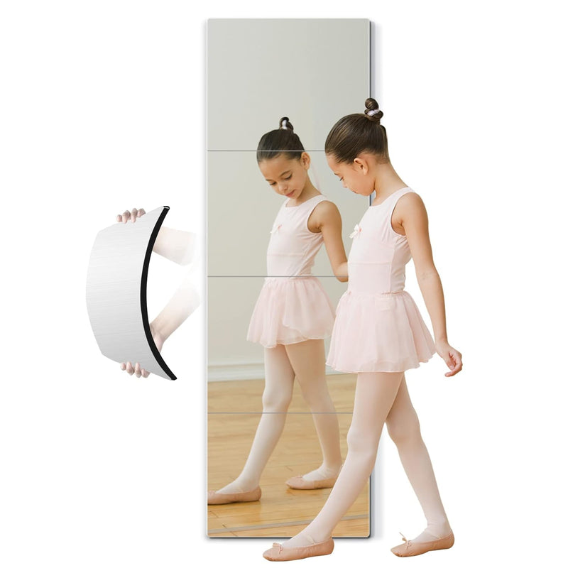 Full Body Wall Mirror For Kids,Self Adhesive Mirrors For Wall(4 Pack 10"X10" M