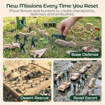 120Pcs Army Men Military Set, Military Soldier Playset Army Men Action Figures, With Vehicles Aircrafts Assault Boats, Christmas Stocking Stuffers For Kids Boys Ages 3+