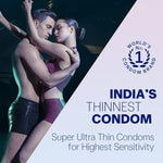 Invisible Super Ultra-Thin Lubricated Condoms for Men – 10-Count, Natural Feel