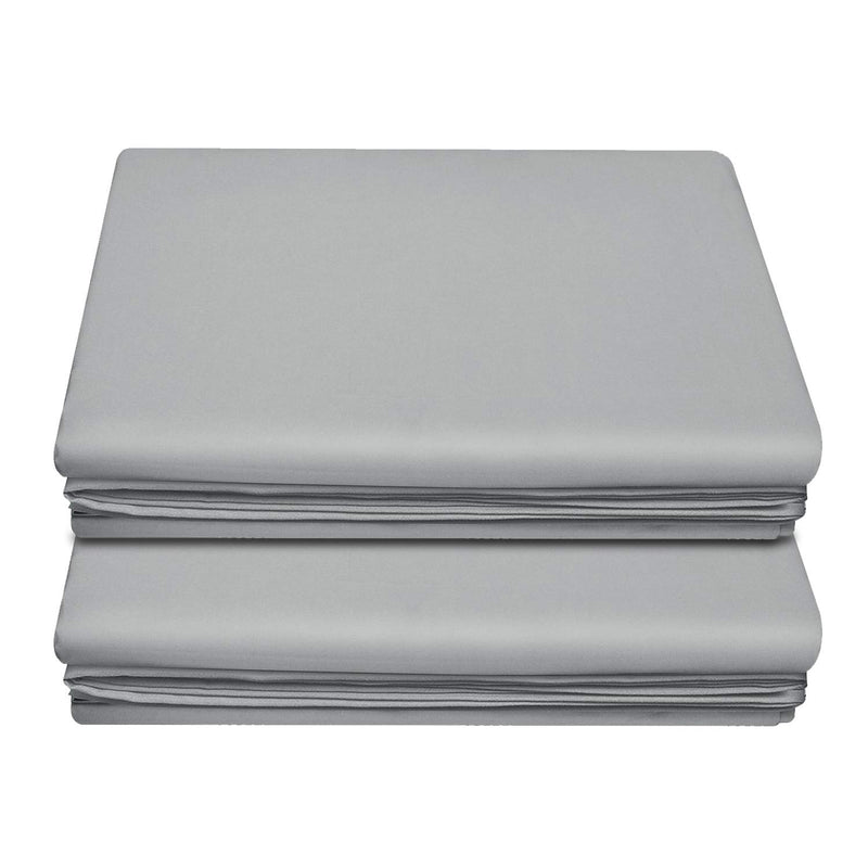 Lirex Flat Sheet (2-Pack), Twin Size Extra Soft Brushed Microfiber Flat White