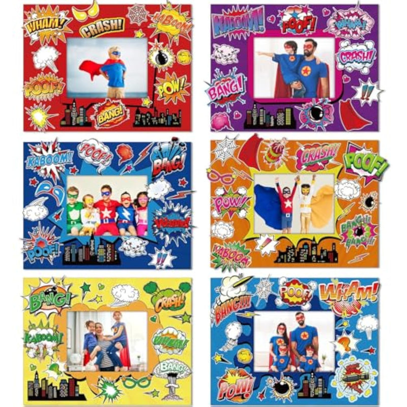 24 Sets Hero Theme DIY Picture Frame Crafts with Stickers