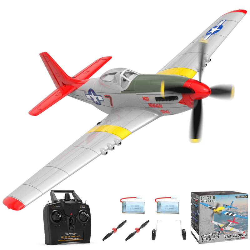 Rc Plane 4 Channel P51D Mustang Remote Control Airplane Fighter Rtf With 6 Axi