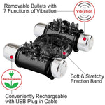Double Action 7+2 Function Cock Ring, Black