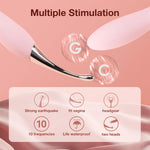Clitoral Vibrator Adult Sex Toys - Squirting Vibrators Clit G-Spot Dildo Nipple Stimulator For Women Pleasure - High Frequency Personal Massager Wand Adult Sensory Toy 2 Silicone Heads