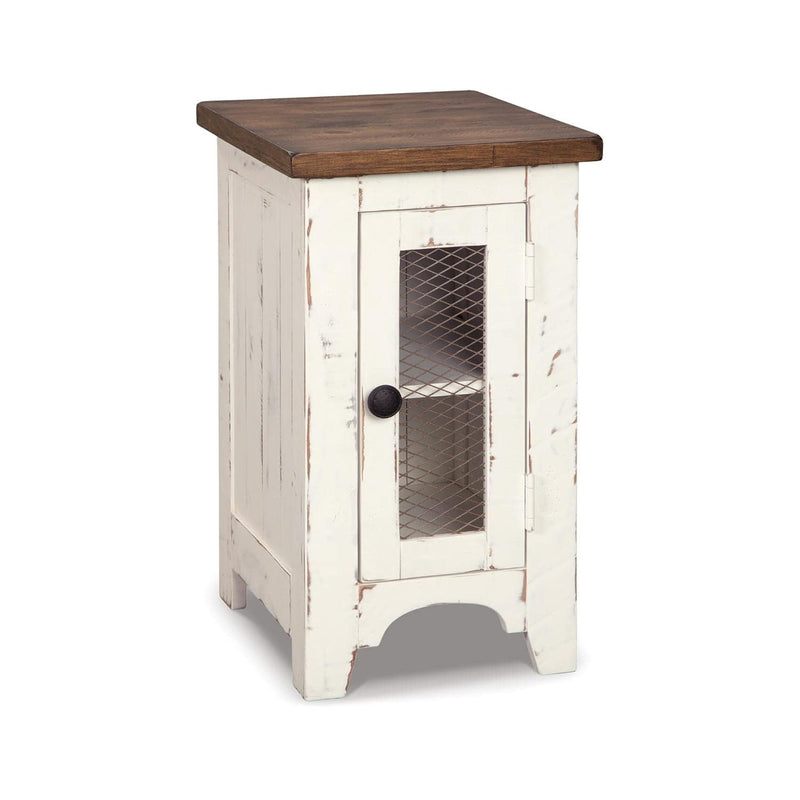 Signature Design By Ashley Wystfield Chairside End Table, White