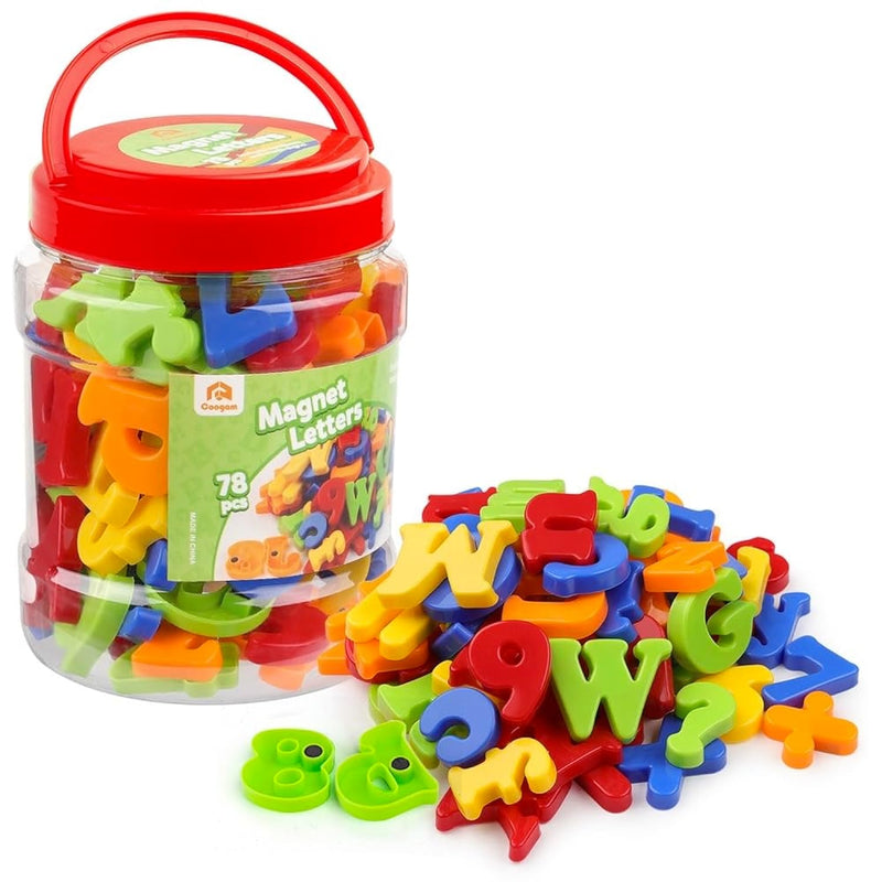 Coogam Magnetic Letters Numbers Alphabet Fridge Magnets Colorful Plastic AB