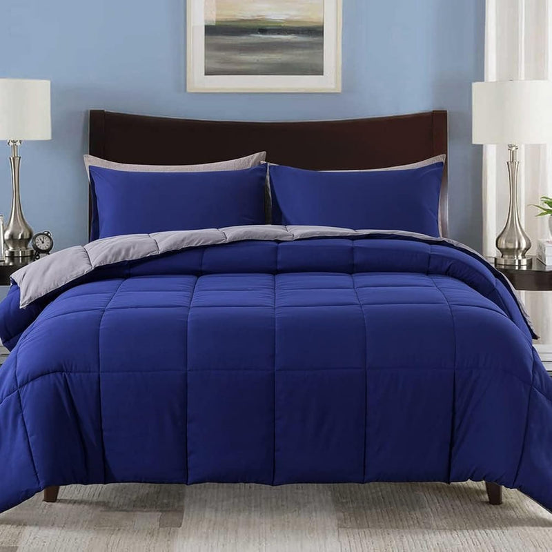 Lightweight Full Comforter Set With 2 Pillow Sham - 3 Pieces Set - Quilted Dow