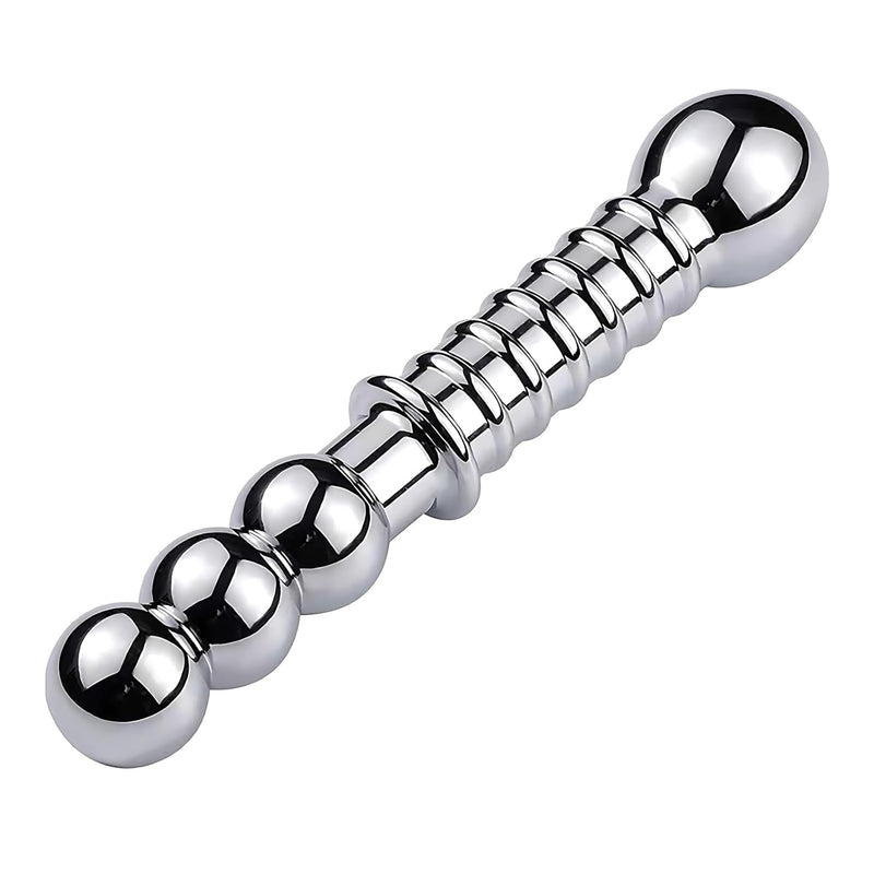 Double-Ended Dildo Massage Wand, Metal Anal Probe Butt Plug Anal Beads Prostate Wand Double Dildo Masturbation Adult Sex Toy For Men'S Women And Couple (Pd-154)