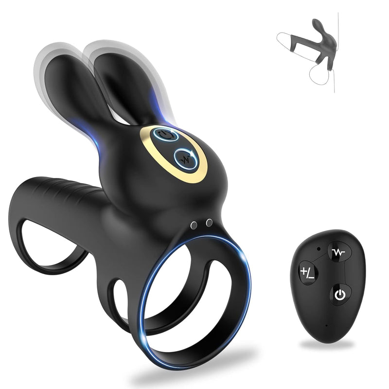 Vibrating Cock Ring,Couples Vibrators Male Sex Toys With 10 Speed Modes,Remote Penis Ring For Longer Erection,Clitoral Rabbit Vibrators For Woman,Adult Male Sex Toys For Men&Couple Play