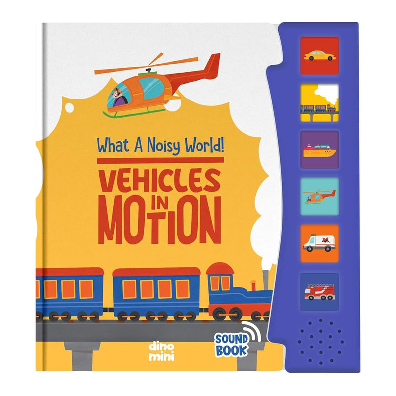What A Noisy World! Vehicles In Motion Sound Books For Toddlers Musical Toy