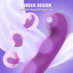 Sex Toys, 8.3 Inch Thrusting Vibrator For Women, Finger Shaped G Spot Stimulation Vibrator With 7 Thrusting & 7 Vibrating Modes, Waterproof Adult Sex Toys For Solo And Couples (Purple)