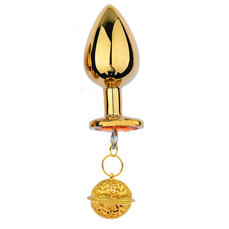 Adult Sex Toys Metal Anal Plug Round Jewelry Base Gold Back Garden Bell Butt Plug Couple Pleasure Sex Toys