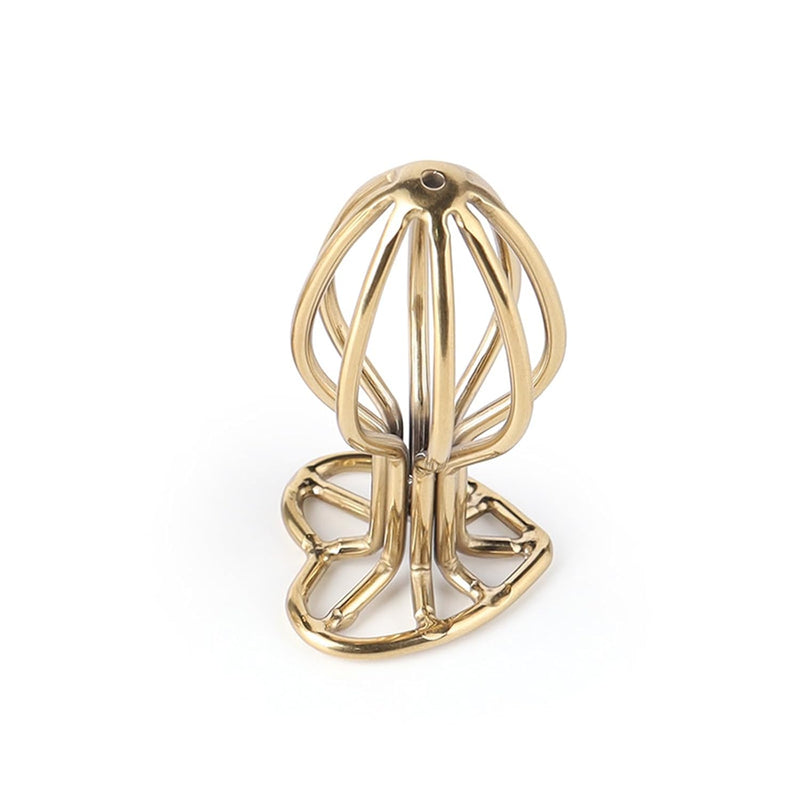 Sex Toys Metal Heart-Shaped Hollow Anal Plug Male And Female Flirting Golden Hollow Anal Plug Adult Masturbation Props M