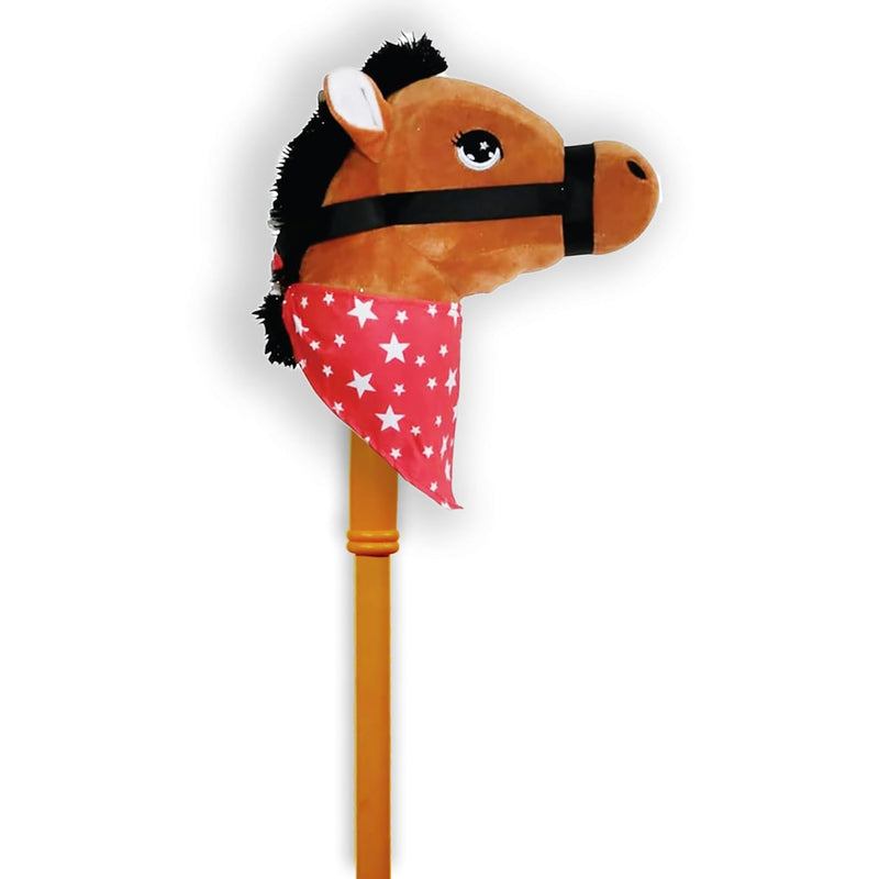 : Music Stick Animal Brown Horse Music Button, Sturdy Two Piece Stick W/Col