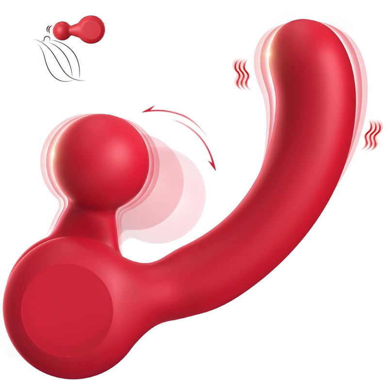 Vibrator Rotatable Sex Toys -Detachable Mini Wand Couples Vibrators With 10 Vibrating Modes 3 In 1 Adult Toys G Spot Dildo Clitoral Stimulator For Women Couple Pleasure