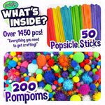 Arts & Crafts Supplies Kit for Kids Ages 4-8, Preschool & Kindergarten Activity Set