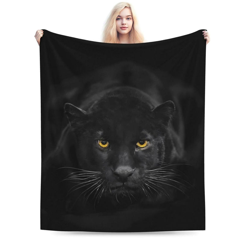 Panther Throw Blanket Fleece Blankets Super Lightweight Soft Cozy Warm Fuzzy B