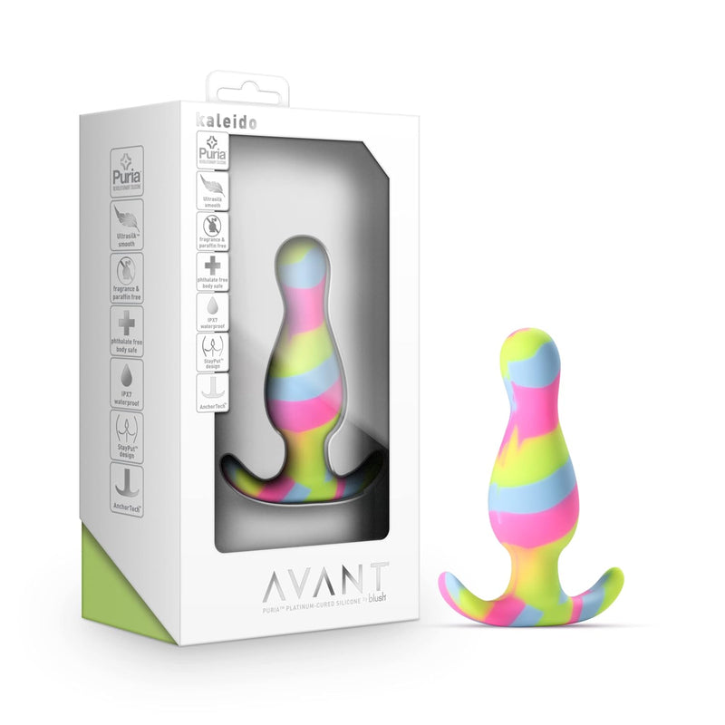 Avant Kaleido Anal Plug - Tapered Head For Easy Insertion - Platinum Cured Puria Silicone - Ultrasilk Smooth - Anchortech Base For Safety And Comfort - Sex Toy