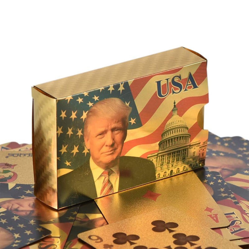Donald Trump Playing Cards Gold Playing Cards Deck Of Waterproof Poker Card