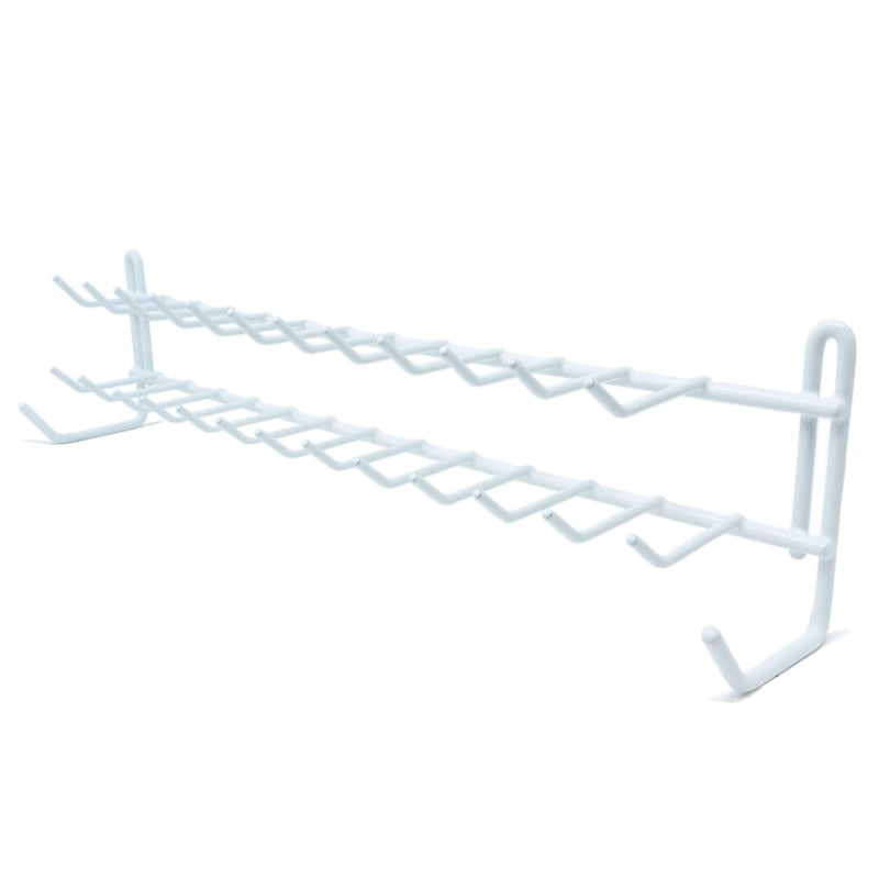 Wall Mount Tie And Belt Rack Organizer, White (1 Pack)