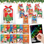 24 Pack Christmas Scratch Art Crafts Party Favors for Kids