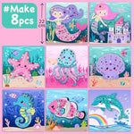Mermaid Gem Sticker Kit for Kids - 800 Stickers, 8 Underwater Themes