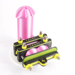Cbt Bdsm Stretch-Grip Testicle Clamp, Scrotum Stretcher And Weight Suspension Device By – Modular Black-Yellow System – Male Erotic Toy