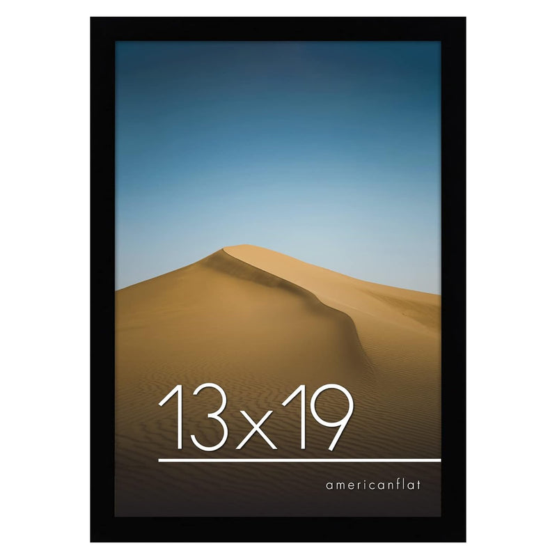 13X19 Picture Frame In Black - Engineered Wood With Shatter Resistant Glass -