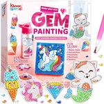 16 Projects Diamond Art Kit for Kids, 5D Gem Painting Craft Set for Girls Ages 6-12