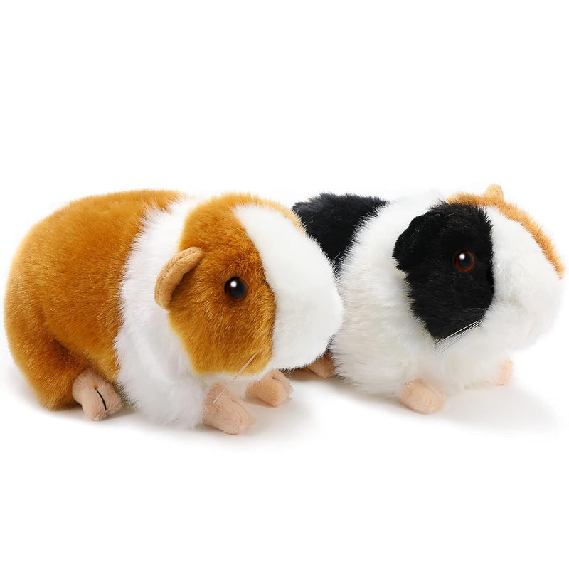 2 Pieces 8 Inch Cute Guinea Pig Plush Toys Stuffed Realistic Stuffed Animal