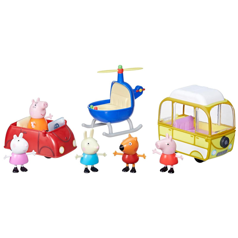 Peppa Pig Toys Peppa's Little Vehicle Set, Includes Helicopter, Camper, and