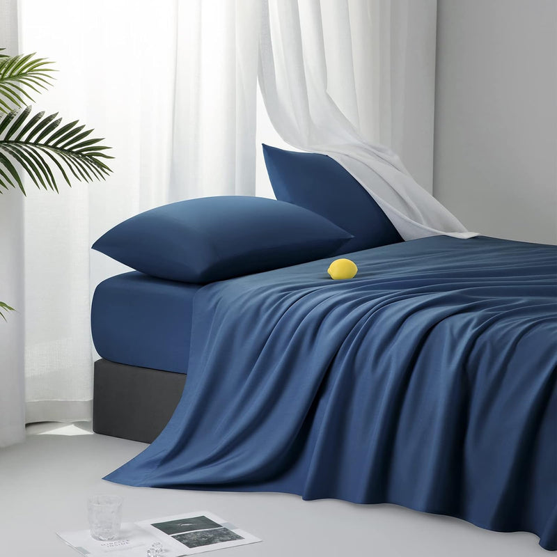 100% Bam-Boo Bed Sheet,Cooling 1800 Thread Count Sheet,Deep Pocket With 16 Inc