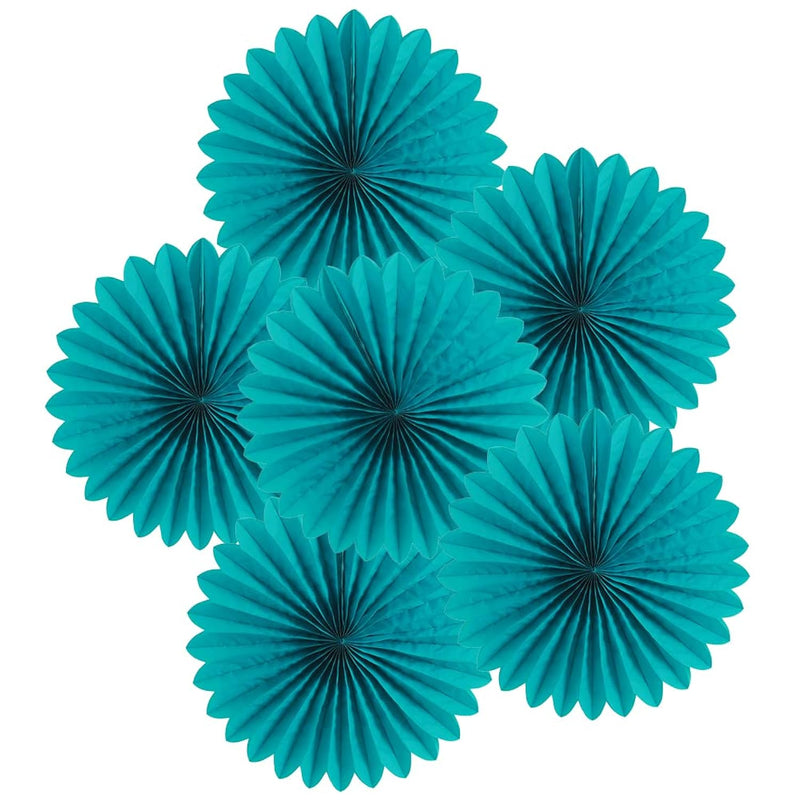 Teal Party Decorations Paper Fans Birthday Wedding Home Party Hanging Decorati