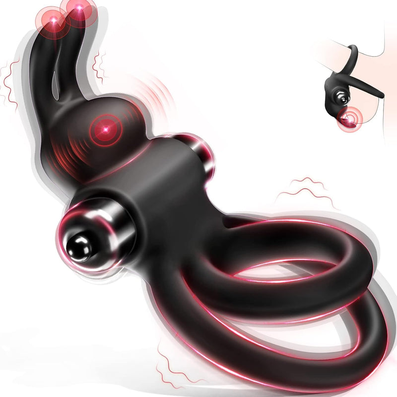 Vibrating Cock Ring Sex Toy - Male Sex Toys For Men Vibrator Double Pe BlessMyBucket Vibrating Cock Ring Sex Toy - Male Sex Toys For Men Vibrator Double Pe BlessMyBucket