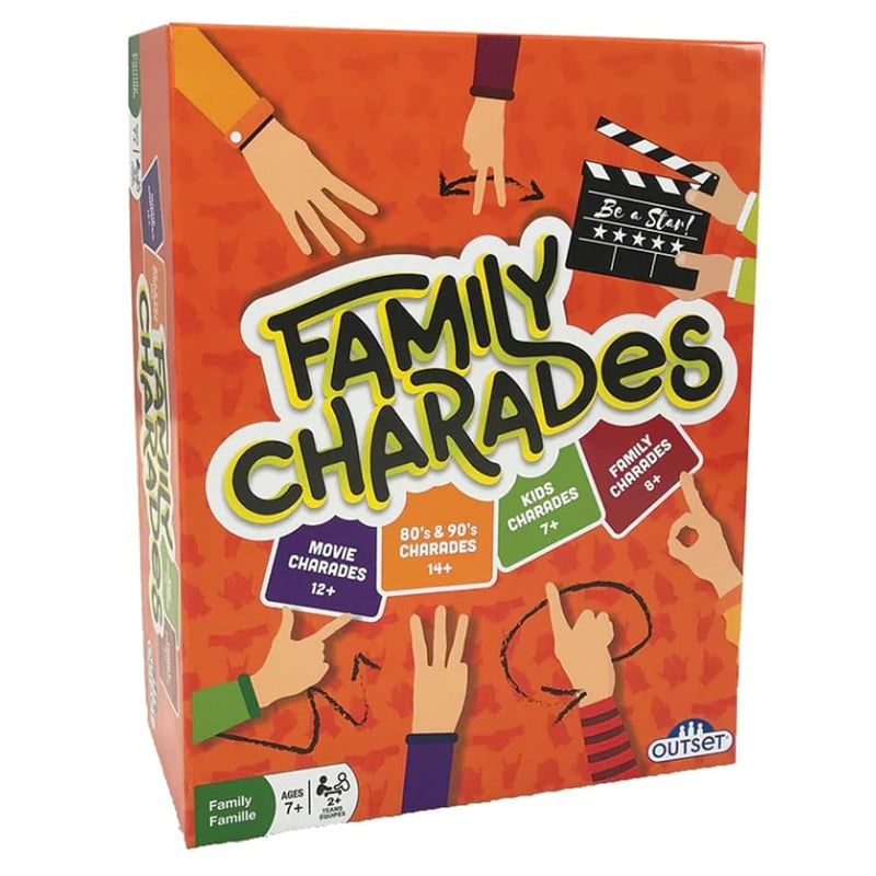 Outset Media Family Charades Game; 4 Games in 1 Box. Includes Movie, 80's 9
