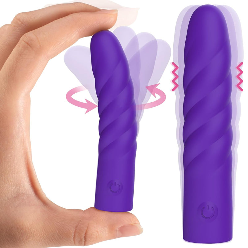 Bullet Vibrator Sex Toys For Women, Bullet Vibrator Mini Clit Vibrator With 10 Vibration Modes, Silicone G Spot Finger Vibrator Bullet, Couples Women Sex Toy, Adult Sex Toys & Games (Purple)
