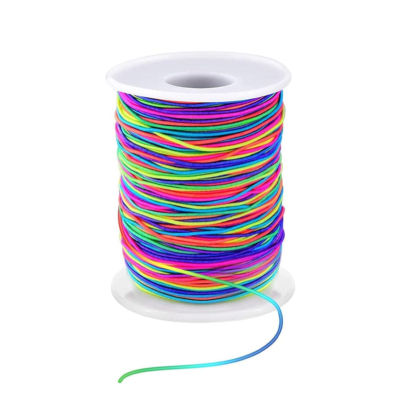 1mm Stretchy Rainbow Elastic String for Jewelry Making and Crafts