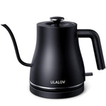 Electric Gooseneck Kettle Ultra Fast Boiling Hot Water Kettle 100% Stainless Steel for Pour-over Coffee & Tea, Leak-Proof Design, Auto Shutoff Anti-dry Protection, 1200W-0.8L, Matte Black