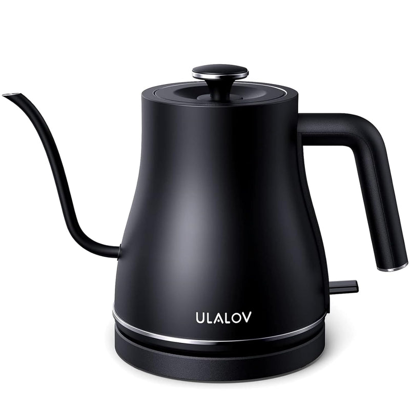 Electric Gooseneck Kettle Ultra Fast Boiling Hot Water Kettle 100% Stainless Steel for Pour-over Coffee & Tea, Leak-Proof Design, Auto Shutoff Anti-dry Protection, 1200W-0.8L, Matte Black