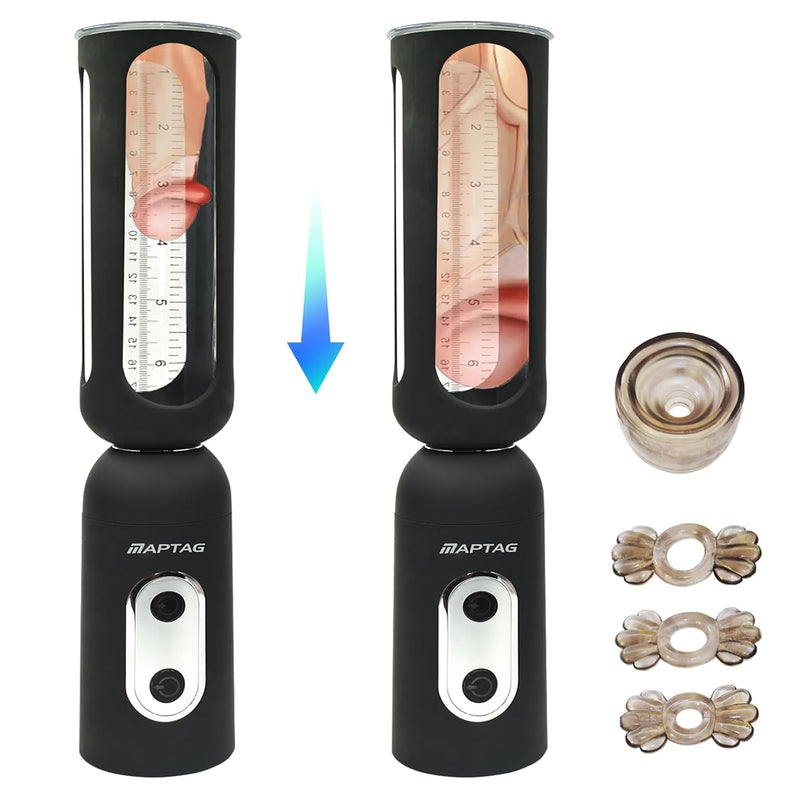 Medical-Grade Vacuum Erection Device For Erectile Electric Penis Enlarge Vacuum Pump With 4 Suction Male Genitalia Enlargement Rechargeable Automatic High-Vacuum Penis Enlargement Extend Pump