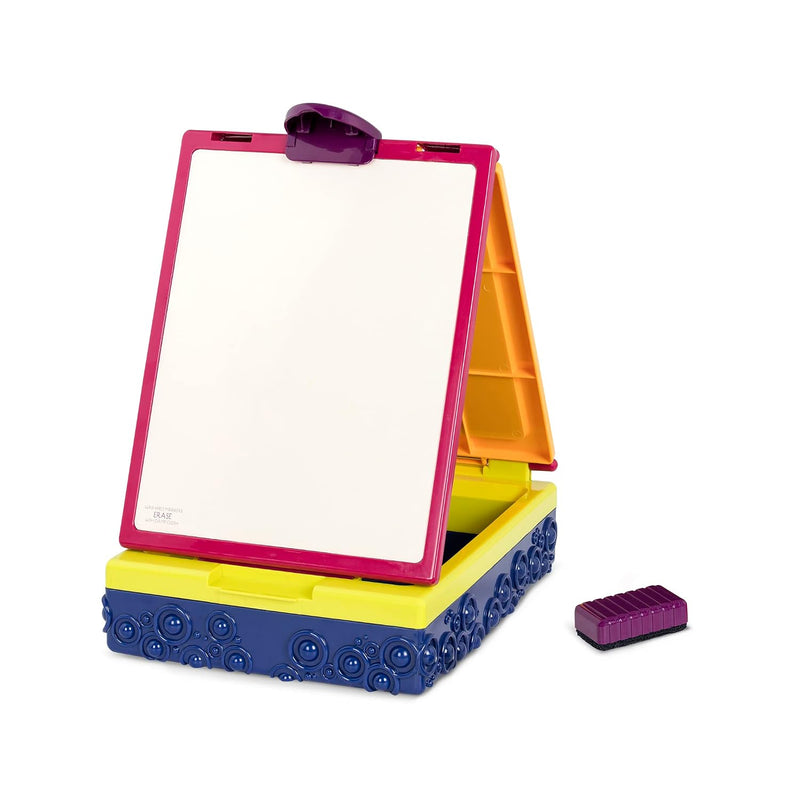 Portable Kids Art Easel Case with Whiteboard & Blackboard