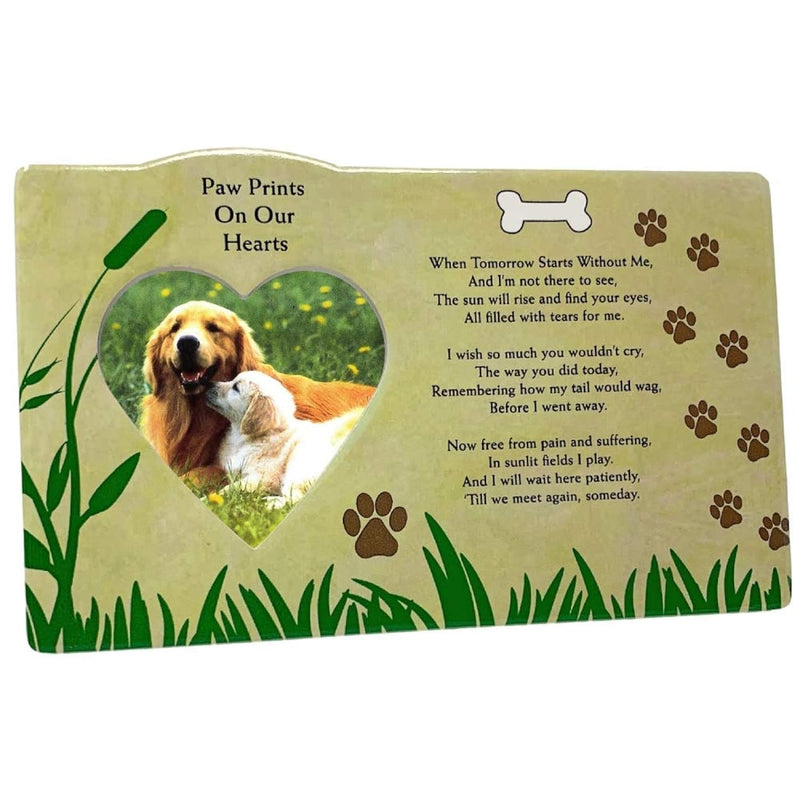 Dog Memorial Photo Frame With Easel Back - When Tomorrow Starts Without Me - H
