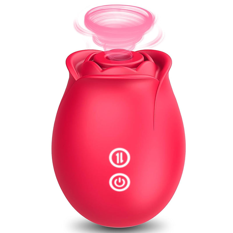 Rose Sex Toy Vibrator For Women- Rose Sucking Vibrator Clitoral Nipple Stimulator With 18 Modes, G-Spot Dildo Vibrator Rose Sucker, Personal Massager For Women Female Couples Adult Sex Games