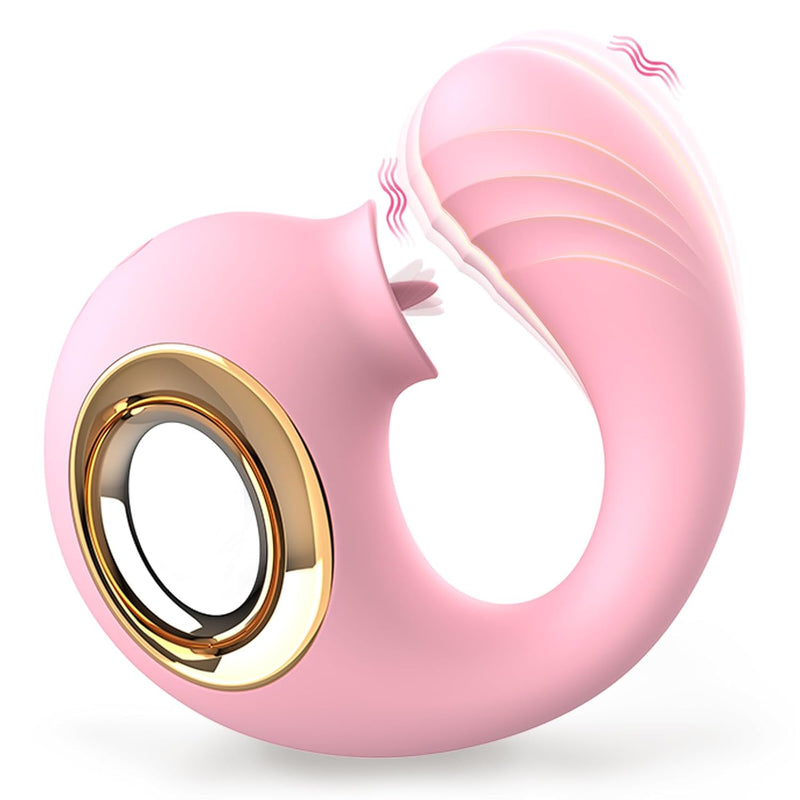 G Spot Vibrator Sex Toys For Woman, Adult Toys For Double Stimulation With 12 Vibrating & Tongue Licking Modes, Anal Dildos Adult Sex Toy Games Clitoral Licker For Women Men Couples