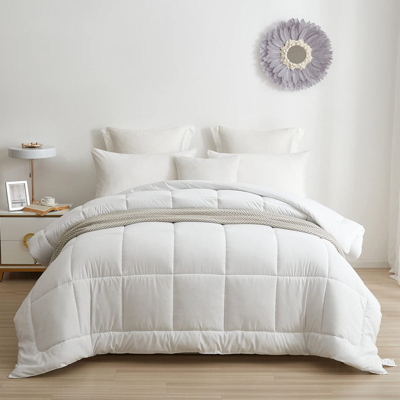 Down Alternative Comforter With Corner Tabs - Summer Quilted Light Weight Twin
