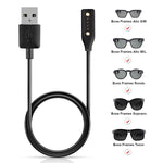 Charger Cable For Bose Frames Audio Sunglasses Replacement Usb Charging Cord Accessories For Bose Frames Alto S/M M/L, Bose Frames Rondo, Bose Frames Soprano, Bose Frames Tenor - Black,80Cm (Black)