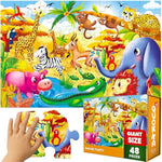 Giant Floor Puzzles For Kids Ages 3-5 - 2X3 Feet 48 Piece Large Puzzles For Kids Ages 4-8 - Educational Toys For Boys And Girls - Africa Toy Gift Activities