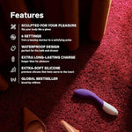 Mona 2 G Spot Vibrator For Women, G Spot Toy For Discrete Pleasure, Curved Vibrator Sex Toy For G Spot, Adult Toy With 6 Intensity Modes, Purple