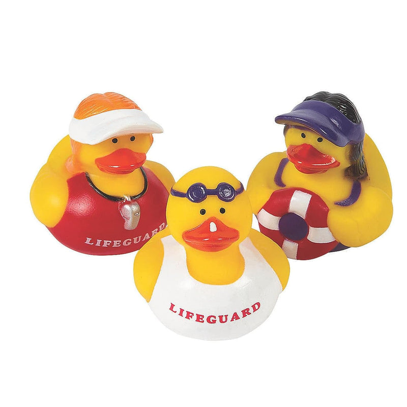 Lifeguard Rubber Ducks 12 Pack Life Guard Pool Beach Favors